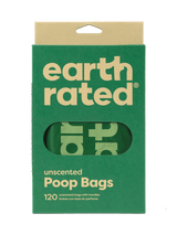 Earth Rated Biodegradable Poop Waste Bags Easy-Tie Handle 120ct