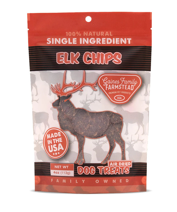 Gaines Family Farmstead Chips Elk 4oz Dog Treats