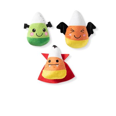 Pet Shop by Fringe Studio Candy Corns Small Plush Dog Toys Set Of 3