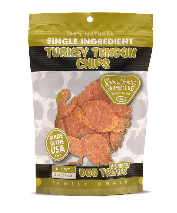 Gaines Family Farmstead Chips Turkey Tendon 5oz Dog Treats