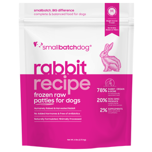 Smallbatch Dog Rabbitbatch Raw Frozen Food