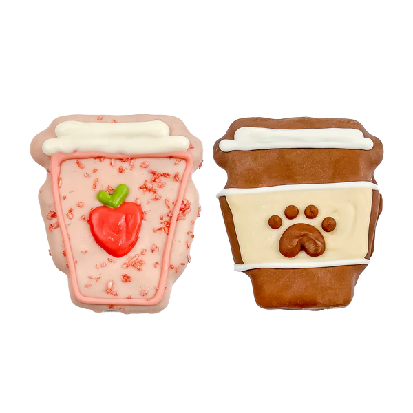 Bosco & Roxy's Cafe Collection Pawsome Pink Smoothie & Barkuccino Bakery Dog Treat