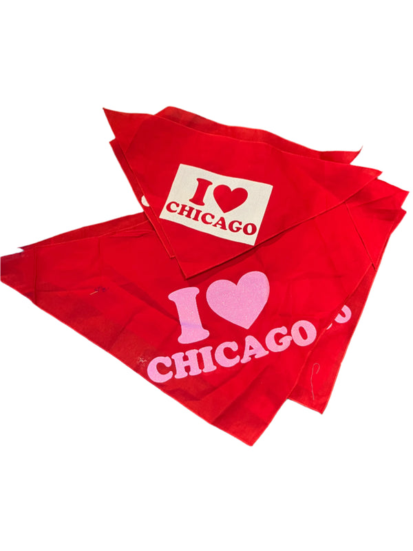 Sparky & Co Heart Chicago Pet Bandana