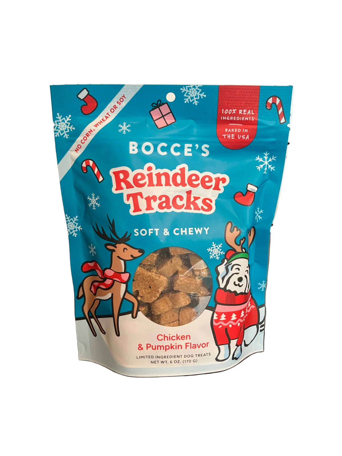 Bocce's Bakery Holiday Reindeer Tracks Soft & Chewy 6oz Dog Treats
