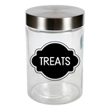 Sparky & Co Metal Screw Top Glass Treat Jars