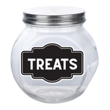 Sparky & Co Metal Top Candy Style Glass Treat Jar