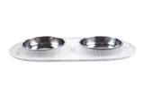 Messy Mutts Cat Double Bowl Silicone Feeder