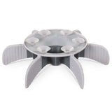 Messy Mutts Universal Slow Feeder Bowl Insert with Suction 7.5" Grey