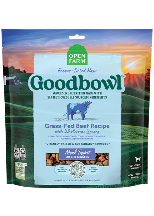 Open Farm Goodbowl Freeze-Dried Raw Topper Grass-Fed Beef Recipe