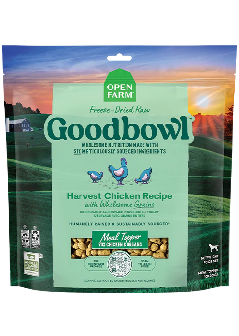 Open Farm Goodbowl Freeze-Dried Raw Topper Chicken Recipe