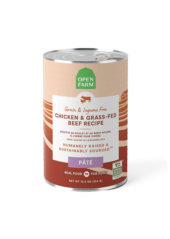 Open Farm Pâté for Dogs Chicken & Grass-Fed Beef Canned Dog Food 12.5oz