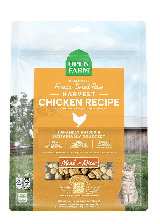 Open Farm Cat Freeze-Dried Raw Harvest Chicken Cat Food