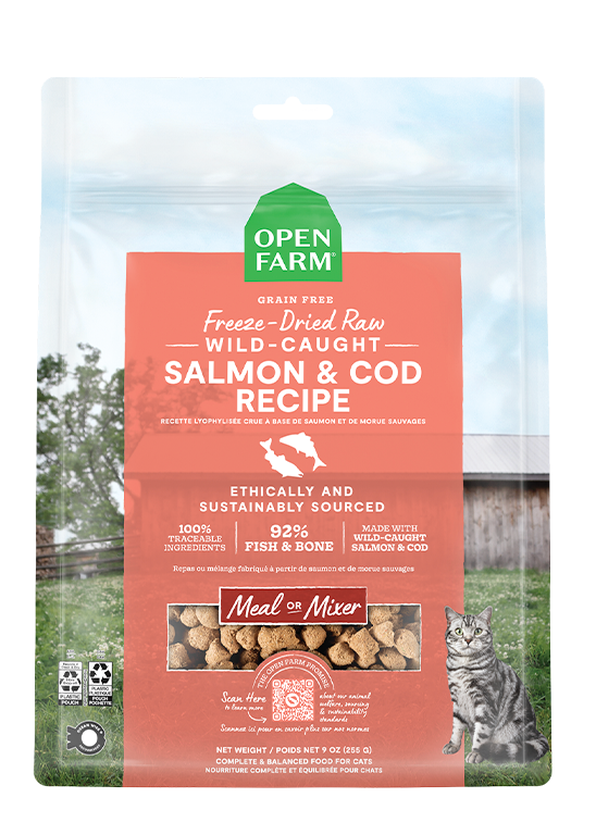 Open Farm Salmon & Cod Freeze-Dried Raw Cat Food