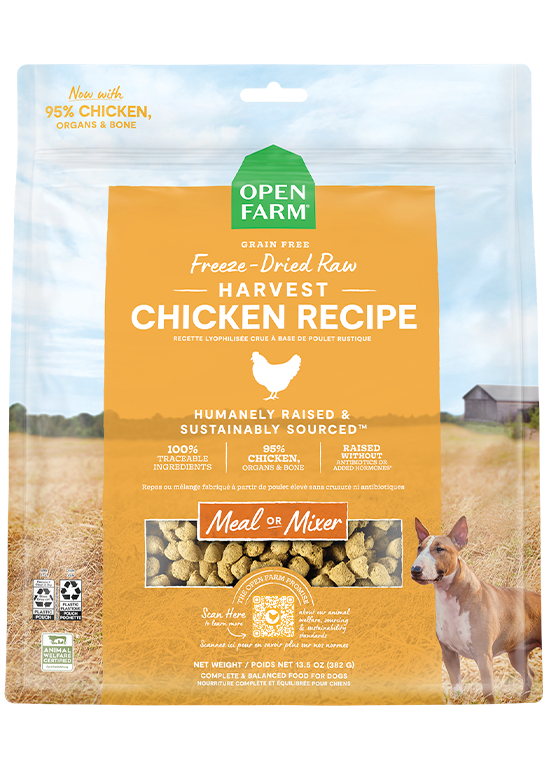 Open Farm Freeze-Dried Raw Harvest Chicken Dog Food