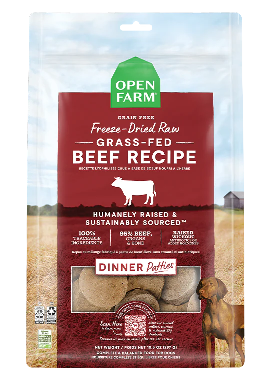 Open Farm Freeze-Dried Raw Grass-fed Beef Dog Food