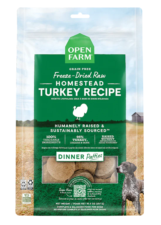 Open Farm Freeze-Dried Raw Homestead Turkey Dog Food