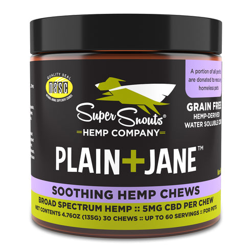 Super Snouts Plain + Jane Broad Spectrum Soothing Hemp Chews