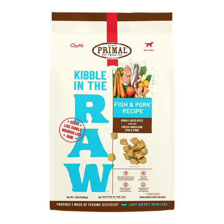 Primal Kibble in the Raw Fish & Pork Dog Food – Paw Naturals