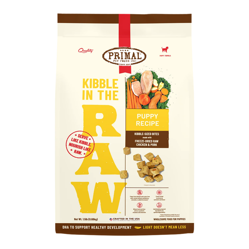 Primal Kibble in the Raw Puppy Dog Food
