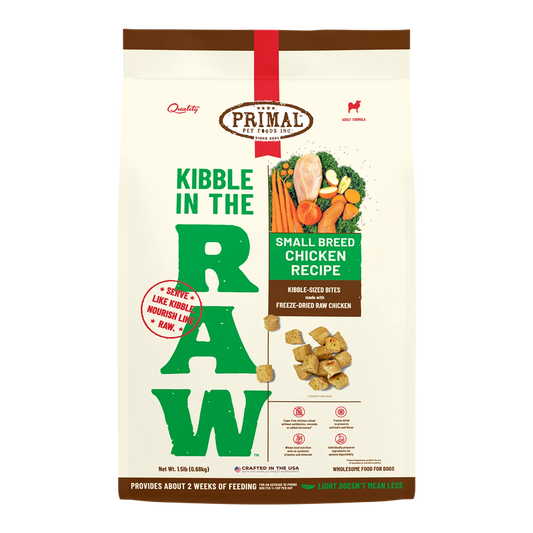 Primal Kibble in the Raw Small Breed Chicken Dog Food