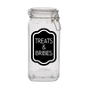 Sparky & Co Treats & Bribes Glass Treat Canister With Latch-Style Lid 57oz