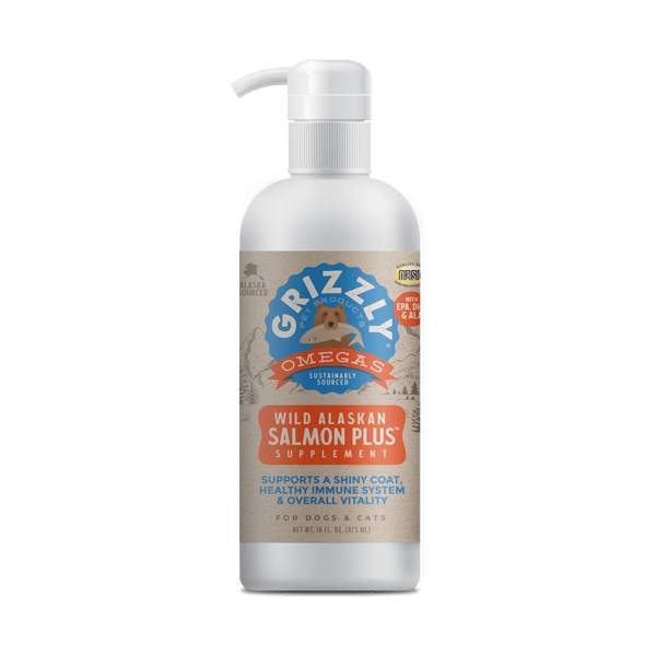 Grizzly Salmon Oil Plus Dog & Cat Liquid Supplement