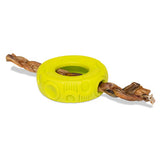 Messy Mutts Totally Pooched Stuff n' Brush Tire 5" Dog Toy