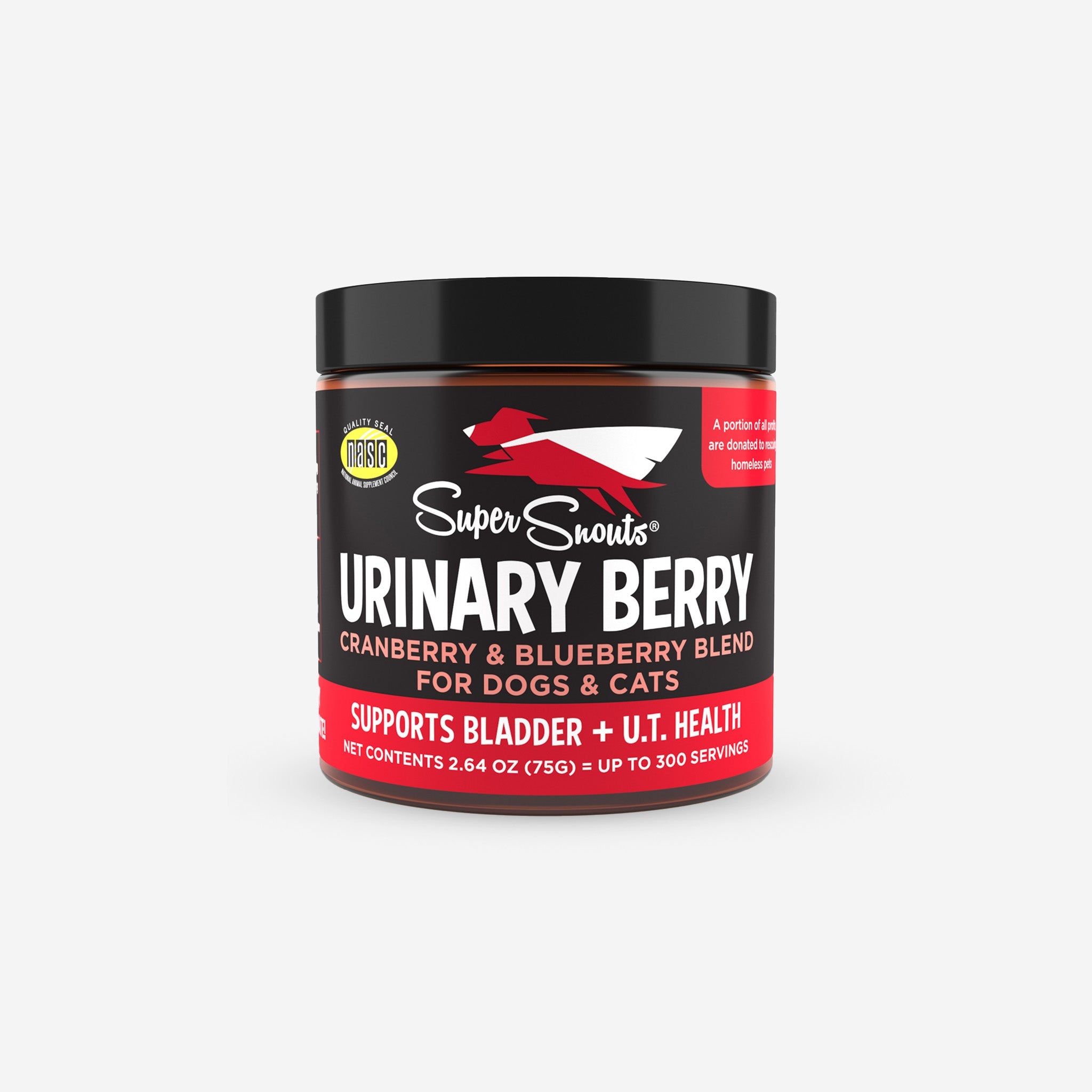 Super Snouts Urinary Berry for Bladder + U.T. Health in Dogs & Cats