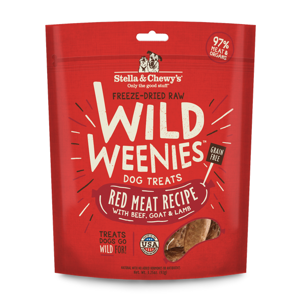 Stella & Chewy's Wild Weenies Red Meat 3.25oz Freeze-Dried Raw Dog Treats