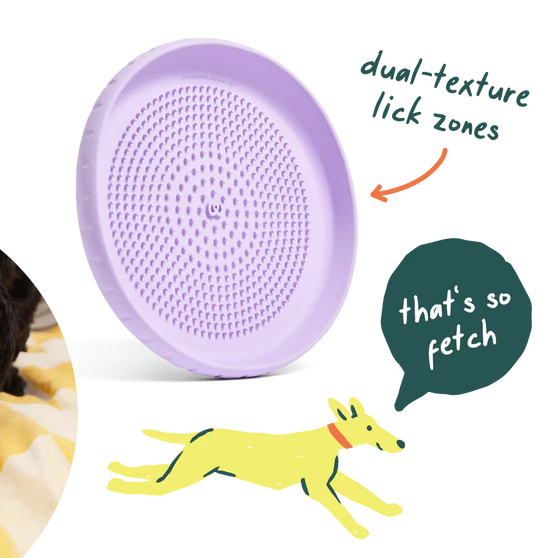 Woof Fly n' Feed 2-in-1 Fly Disc Lick Mat Dog Toy