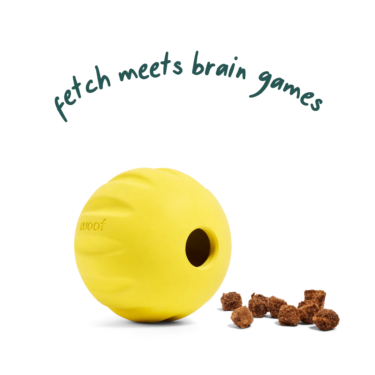 Woof Flyball 2-in-1 Fetch Ball Puzzle Dog Toy