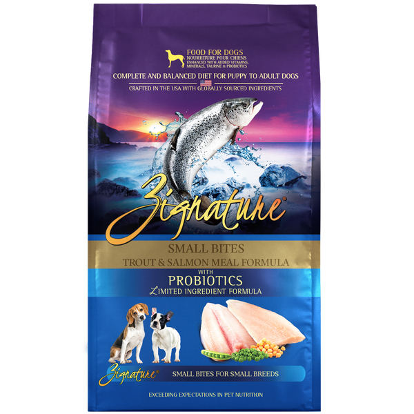 Zignature Small Bites Trout And Salmon Dry Dog Food