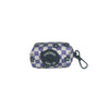 Chicago Dog Co. Purple Checkered Flowers Poop Bag Holder