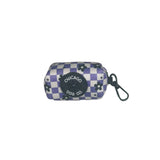 Chicago Dog Co. Purple Checkered Flowers Poop Bag Holder