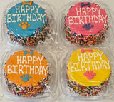 DELCO DOG CO. Colorful Happy Birthday Sprinkle Doggie Cakes Bakery Dog Treat