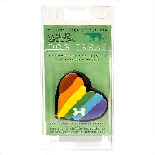 Bubba Rose Biscuit Co. Pride Heart Dog Bakery Treat