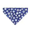 Made By Cleo - "Shimmering Snowflakes" - Blue Bandana for Cats + Small Dogs