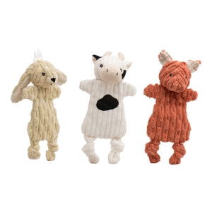 HuggleHounds Flatties Barnyard Small Dog Toy