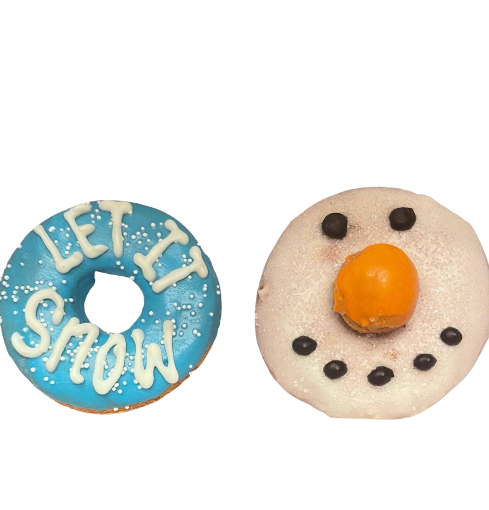 YumYum4DOGS Let it Snow Christmas Donut Dog Bakery Treat