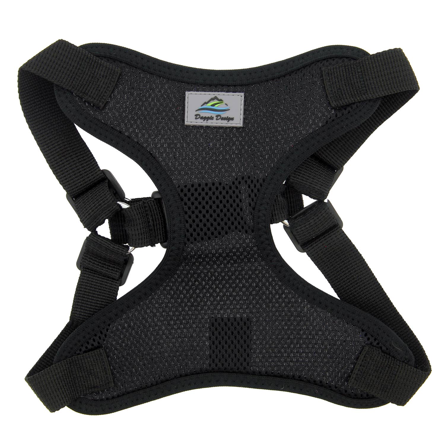 Doggie Design Wrap & Snap Choke Free Dog Harness - Black