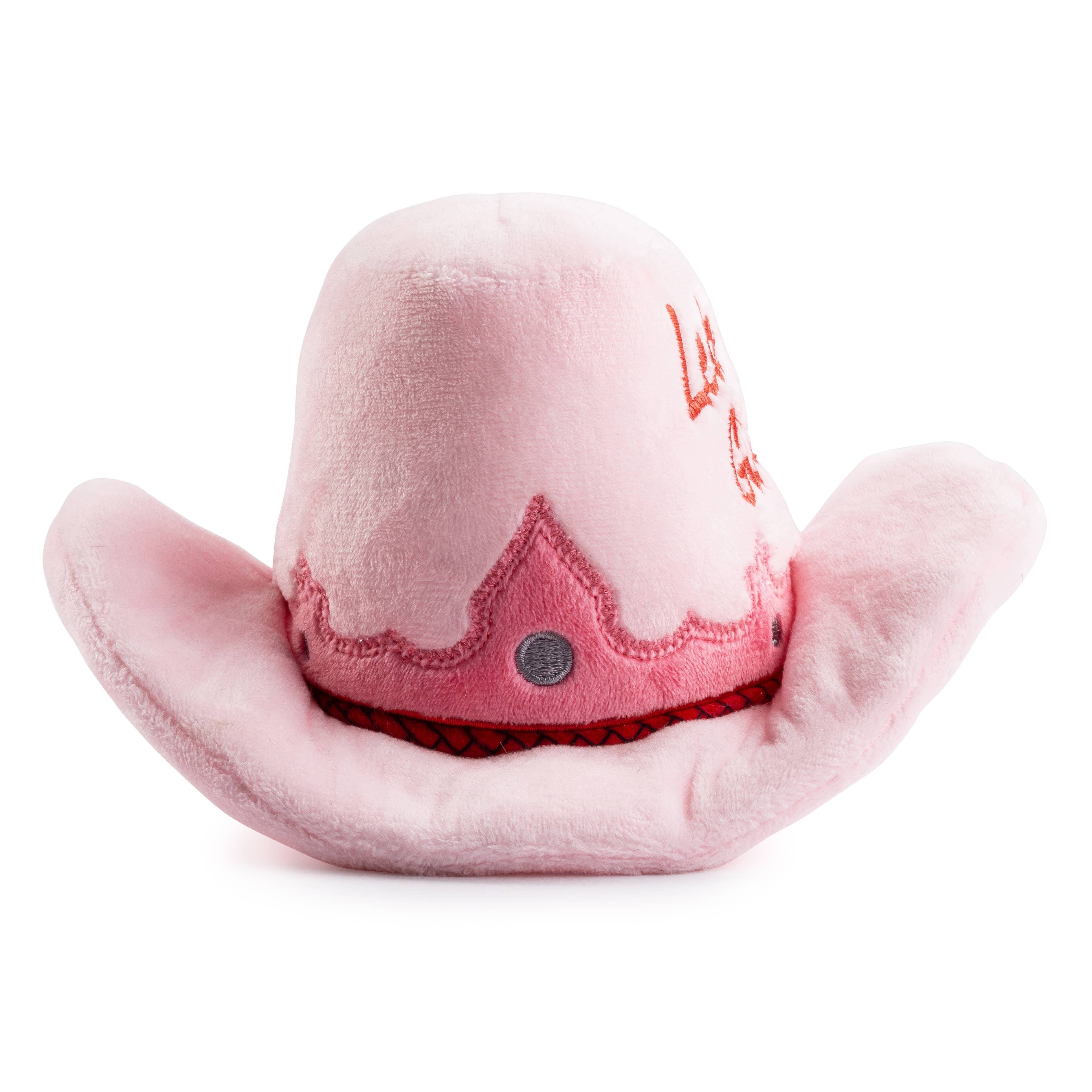 Haute Diggity Dog Pink Cowgirl Hat Dog Toy