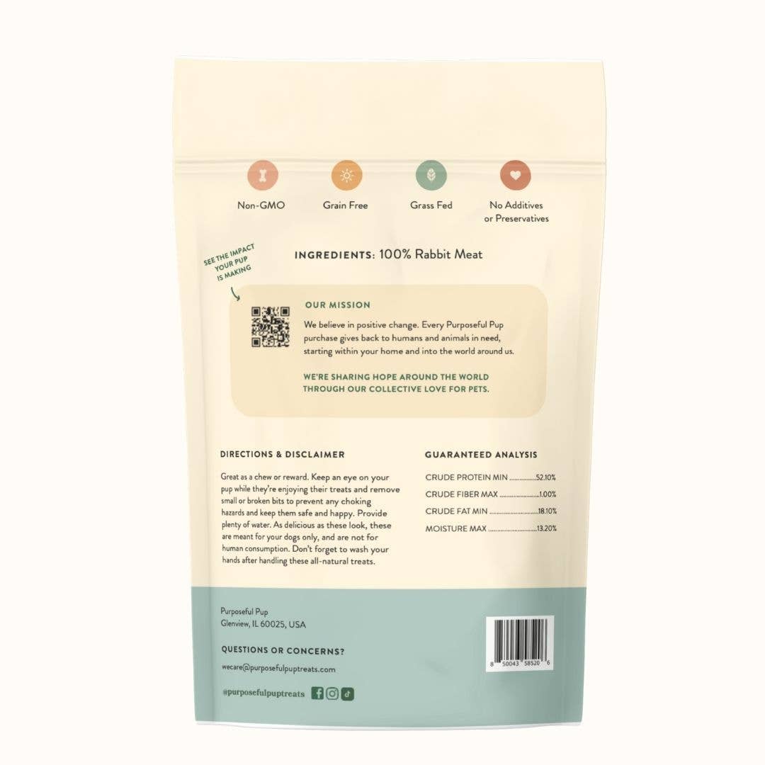 Purposeful Pup Rabbit Sausage 10pk Dog Treat