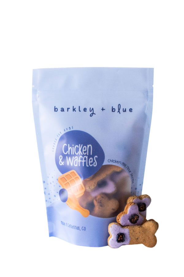 Barkley & Blue Chicken & Waffles Dog Bone Biscuits