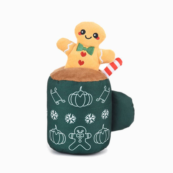 HugSmart Pet Happy Woofmas Gingerbread Latte Dog Toy