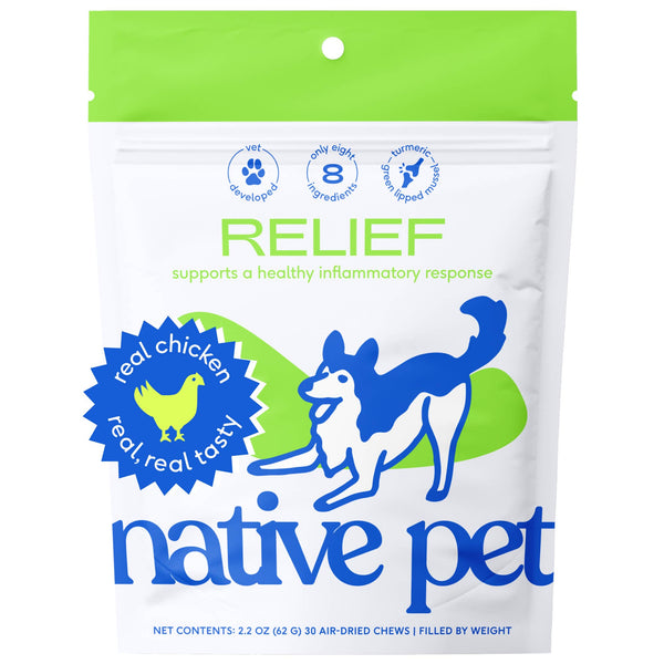 Native Pet Relief Chews, Hip & Joint Supplement for Dogs