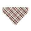Made By Cleo - "Newberry" - Beige Tan Plaid Bandana for Cat + Small Dogs