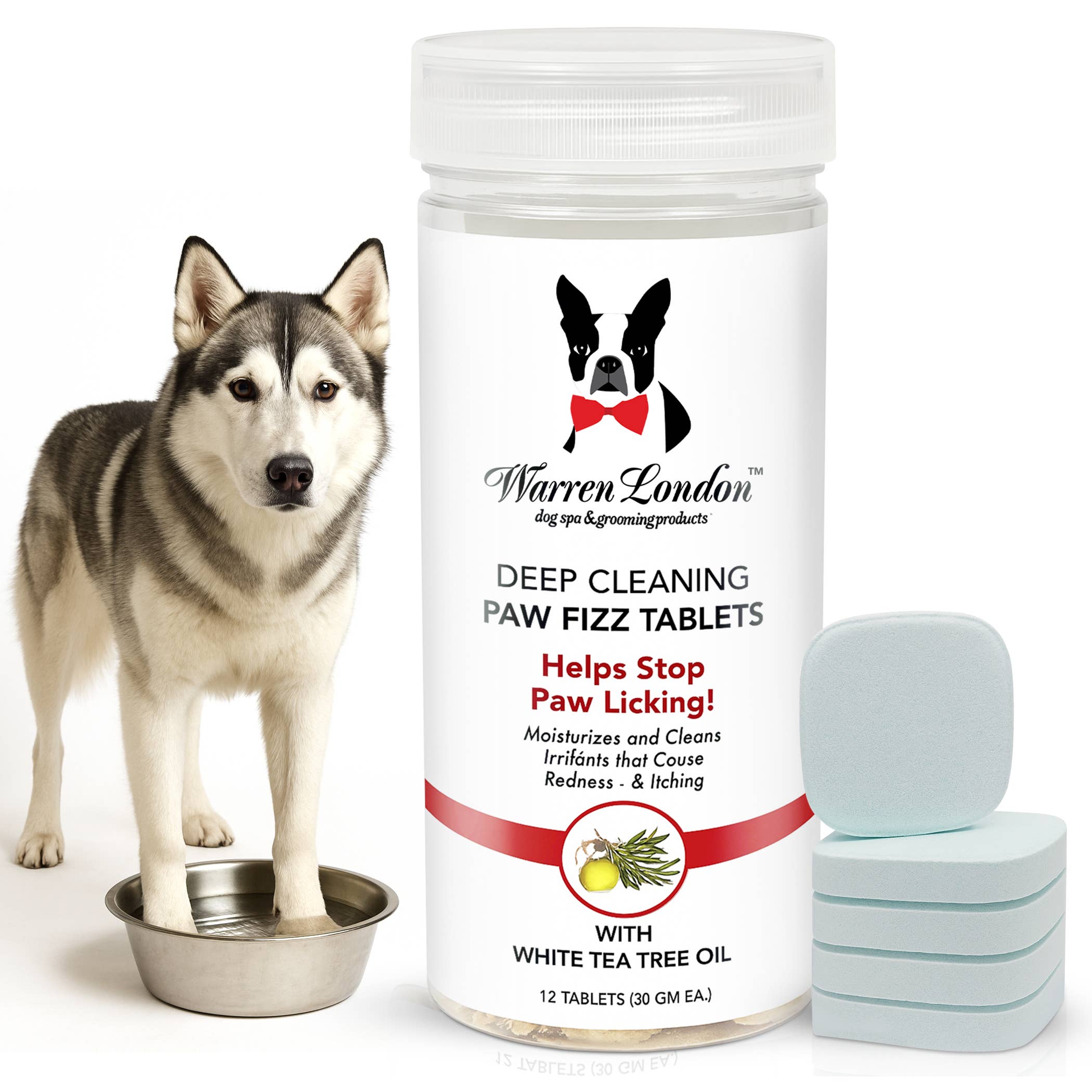 Warren London Dog Products Deep Cleaning Paw Fizz Soak