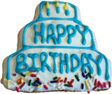 DELCO DOG CO. 3 Tier Happy Birthday Cake Cookie Bakery Dog Treat