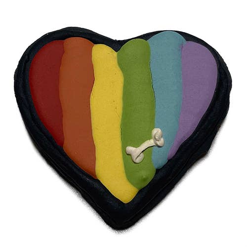 Bubba Rose Biscuit Co. Pride Heart Dog Bakery Treat