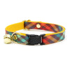 Made By Cleo - "Campfire" - Rainbow Plaid Cat Collar